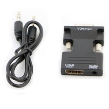 HDMI-compatible to VGA Adapter with Audio port Female video