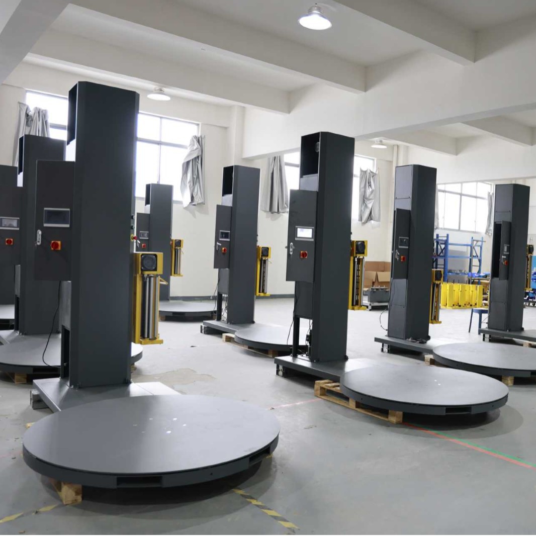 智能缠绕机厂家 预拉伸全自动托盘缠绕机设备立式托盘缠绕打包机