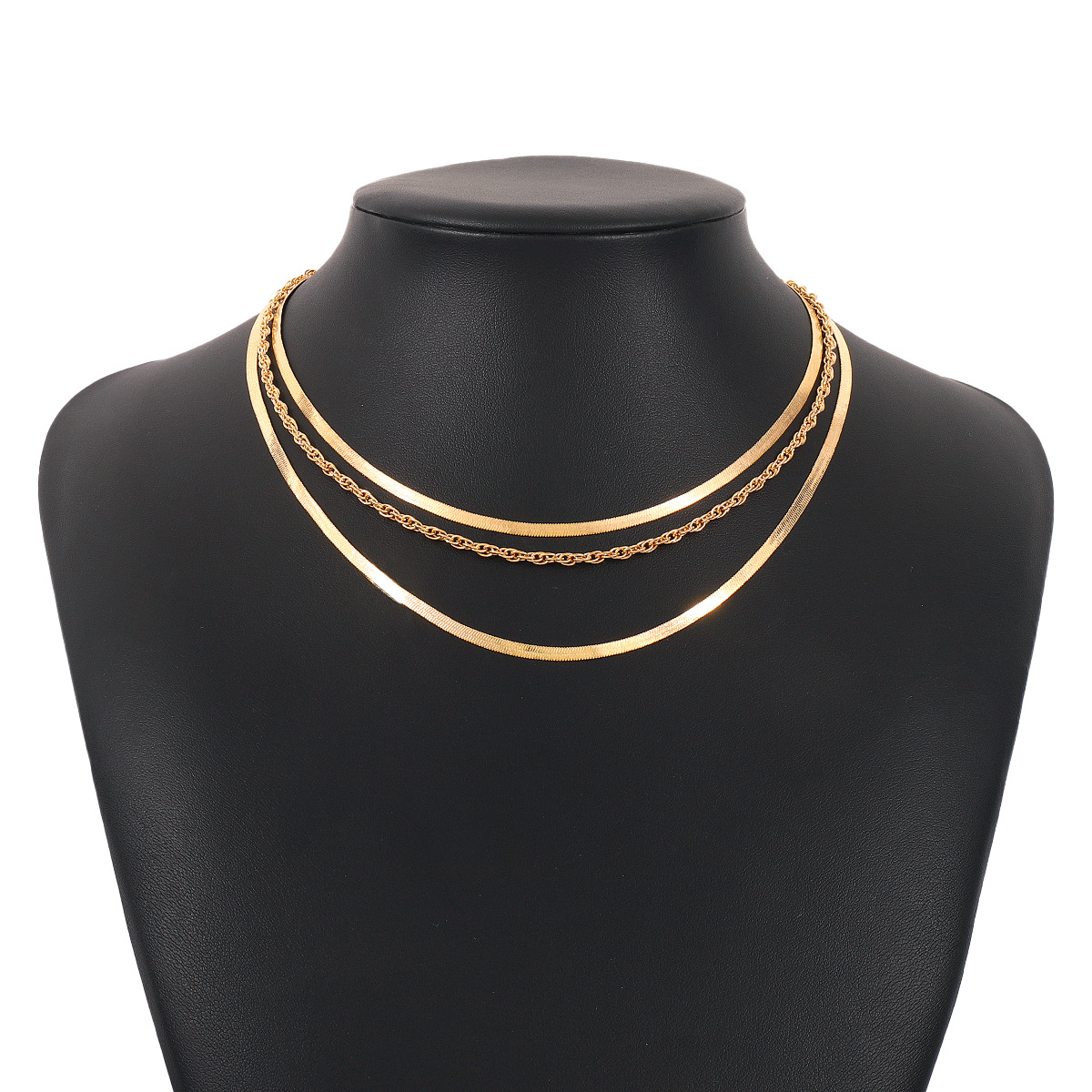 Geometric Pattern Fashion Geometric Alloy Wholesale Layered Necklaces