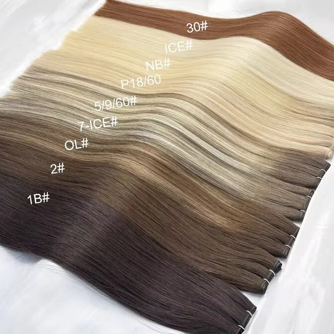 Genie Weft /Double Drawn/Human Hair Genius Hair Extensions Real Human Hair Imitation Hand-Woven Hair Extensions