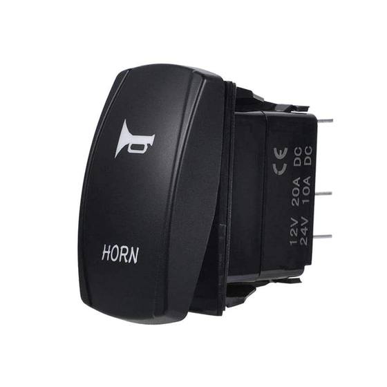 Modified RV Bar DC12-24V Boat Switch Yacht Rocker Switch Horn Symbol Switch Single Reset