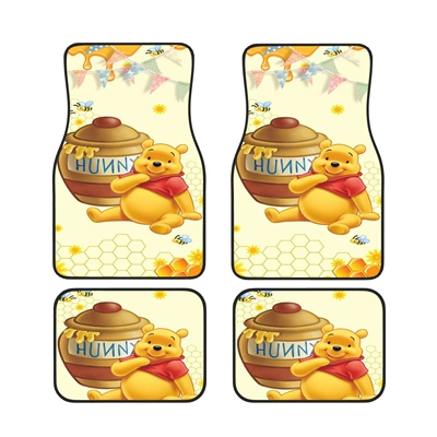 Avtomobil döşəmə paspasları — Cartoon Hello Kitty Ins Style - pooh-bear-sitting-on-the-ground-imitation-cashmere-4060cm-single-pack