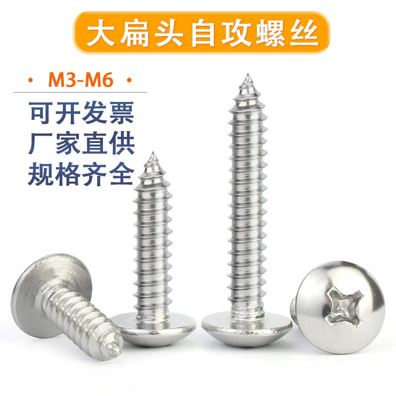201 из нержавеющей стали большая плоская головка самонасадка винт зонтик поперечный деревянный канавка винт круглая головка самовод проволока винт M3M4M6