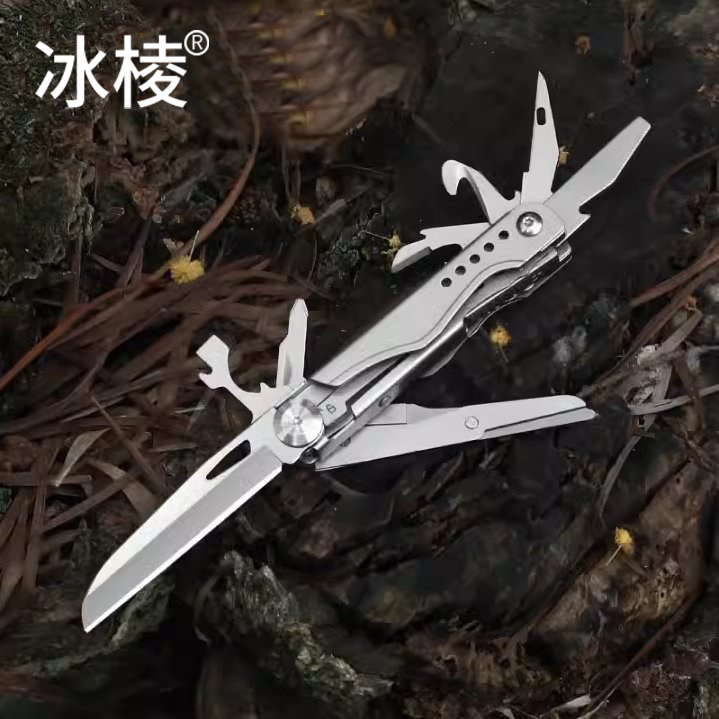 新款多功能折叠刀露营刀组合便携多用工具EDC露营装备应急破窗器