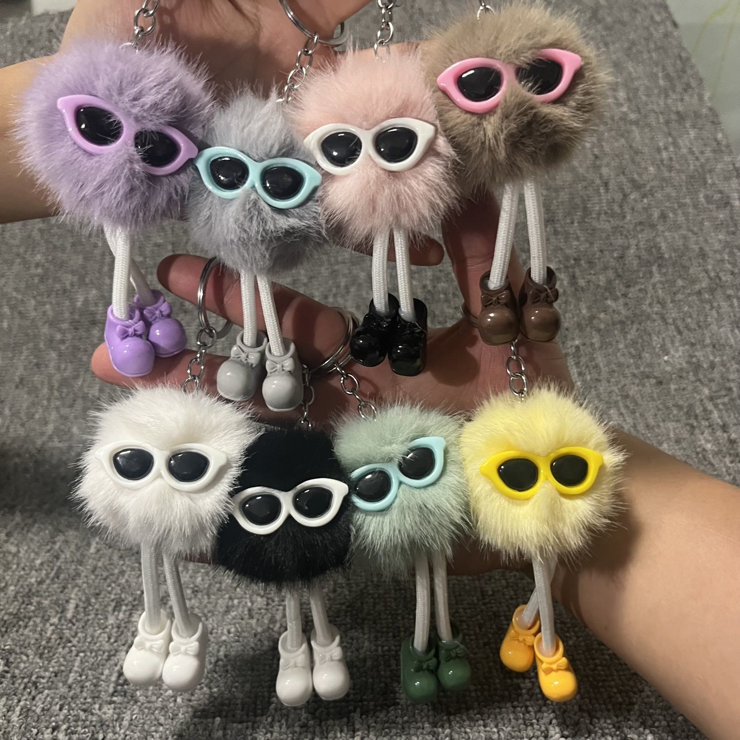 Plush Pendant Niche Doll Machine School Activity Doll Machine Gift Keychain School Bag Sunglasses Stall Commodities