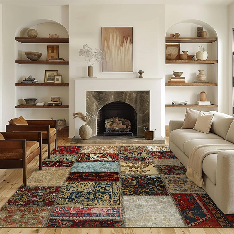 Retro carpet for living room for bed, sofa 4