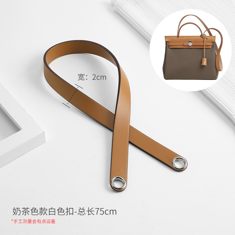 名匠適用H愛馬herbagショルダーストラップ片肩斜めショルダー杜邦紙内胆バッグ改造短本革幅バッグベルト|undefined