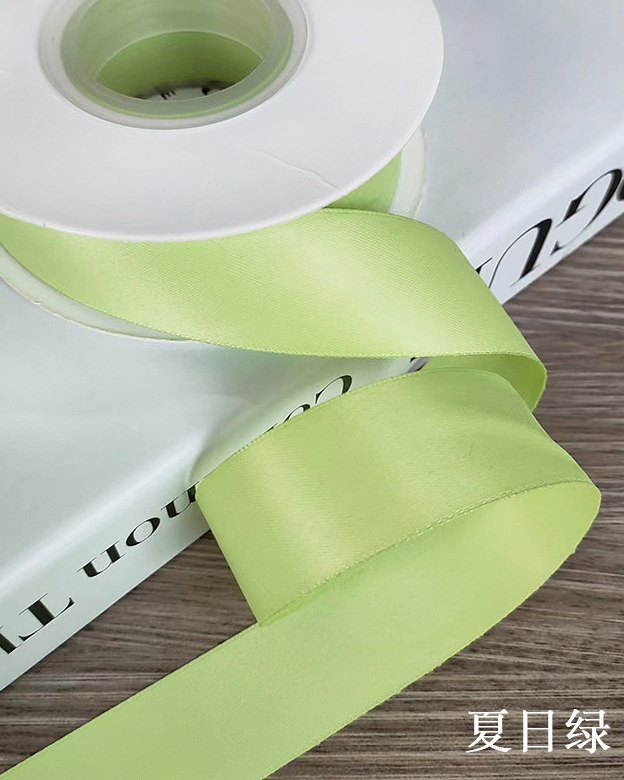 Cinta de algodón de poliéster de doble cara cinta de arco de color sólido mate accesorios para el cabello diy pajarita regalo flor cinturón de embalaje