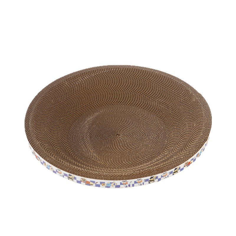 Redondo gato agarrar tablero gato nido anti-desgaste no descascar juguetes para gatos papel corrugado artículos para mascotas tablero de garra de gato al por mayor