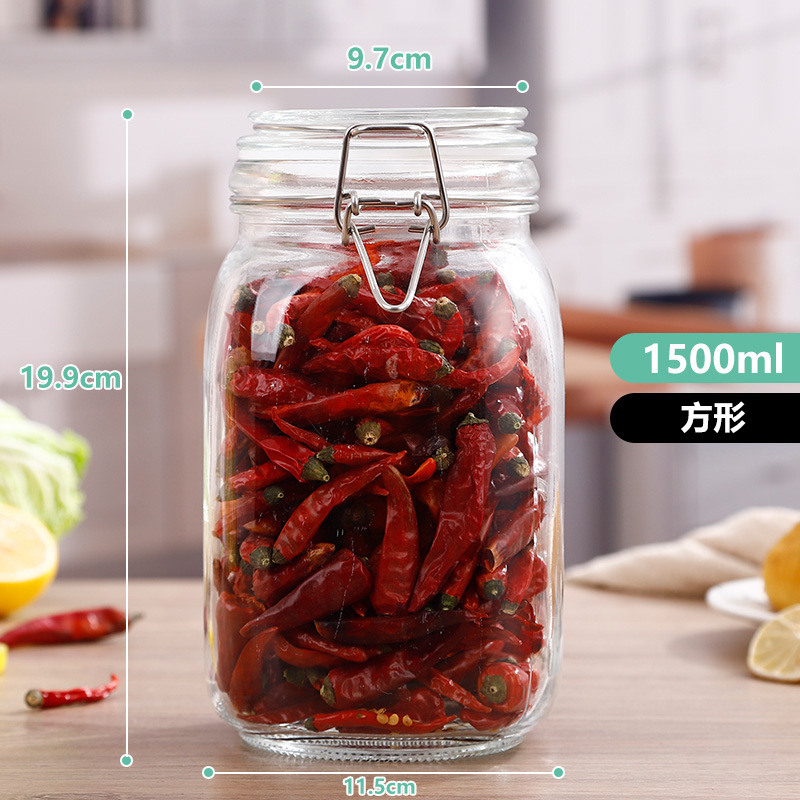 1500ML 사각형; 투명