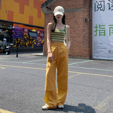 美式速干工装裤女2025夏季薄款防晒速干休闲裤高腰辣妹百搭阔腿裤