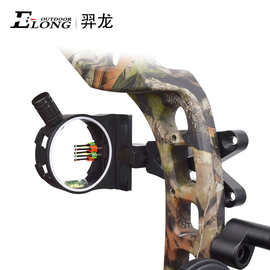 弓箭 五针瞄准器 射击反曲弓直拉弓复合通用瞄具跨境羿龙工厂直销