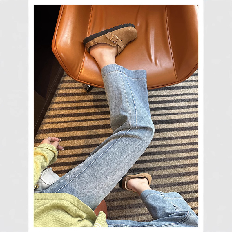 Must enter ~ my dish! High-Waist Cropped Wide-Leg Jeans Women's 2025 Chunxin Relaxed All-Siding Pants