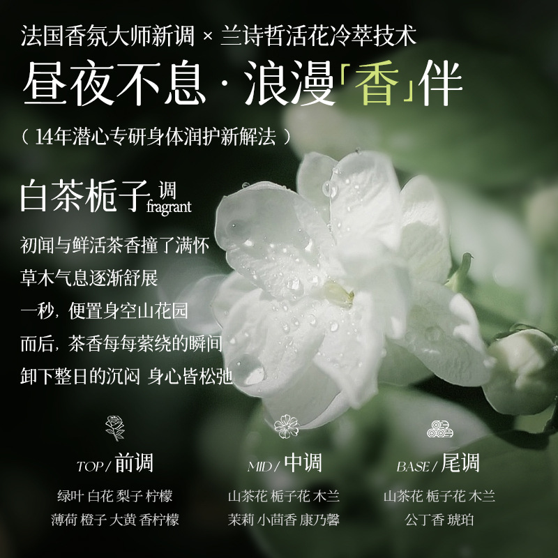 Lan Shi Zhejian Skin Whitening Body Lotion hidratante, suavizante, piel hermosa, crema corporal para el cuidado de la piel de otoño y invierno