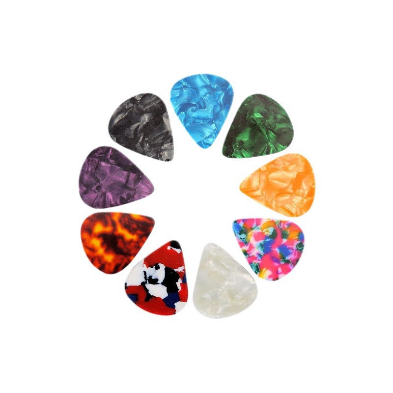 Púas de guitarra de celuloide 0.460.710.96, púas de guitarra de ABS, plectros, púas de guitarra 
 Impresión de LOGOTIPO