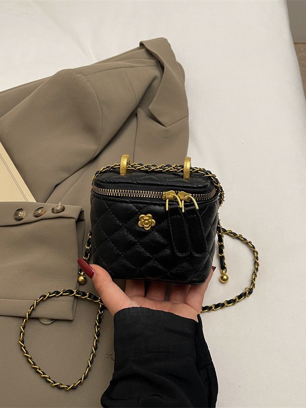 Bolsa de viento de fragancia transfronteriza para mujeres 2025 nueva moda versátil mini bolso cuadrado de alta calidad sensación exquisita cadena mochila