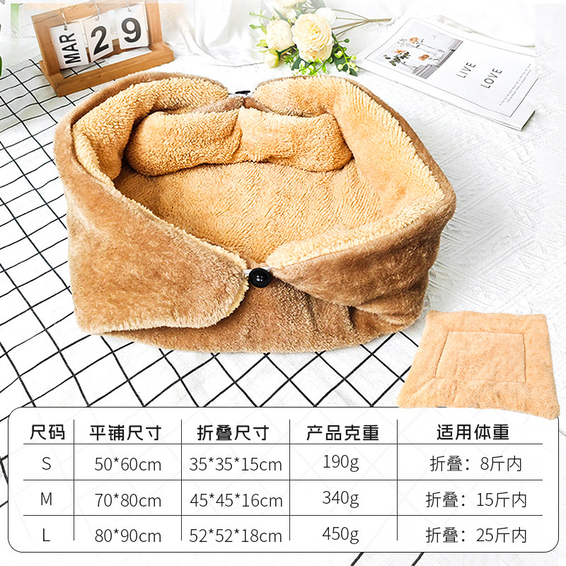 Invierno calentamiento de gato plegable para perros montados en automóviles para perros para gatos anticongelante calentamiento de mascotas con lana y plataforma gruesa para cojín de cama