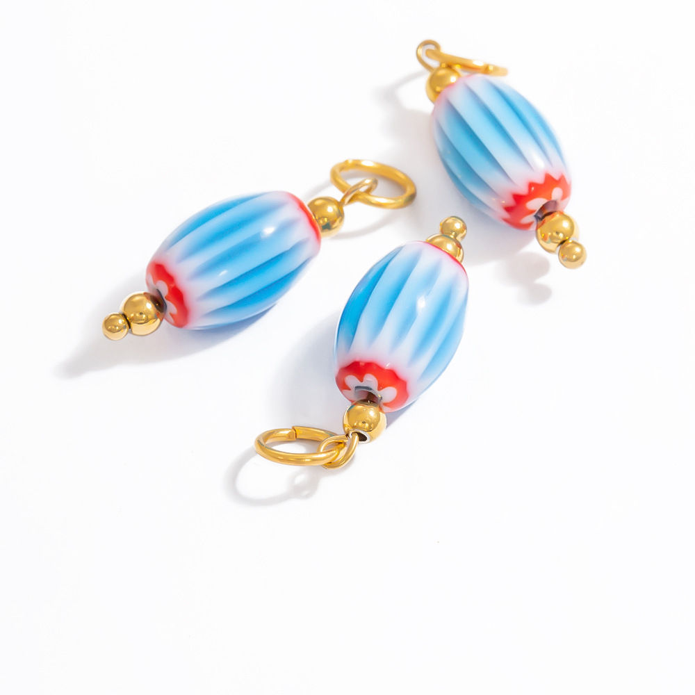 22g Weight Pendant Jewelry Making Type 11.62mm Jewelry Making Size DIY Jewelry Accessories Classification 3 PCS/Package Quantity Glass Material Geometric, Nepal Style Beads Pattern All Seasons Season Plating Design Ethnic Style Style 3 PCS/Package 11.62mm Glass Geometric Nepal Style Beads Pendant 5