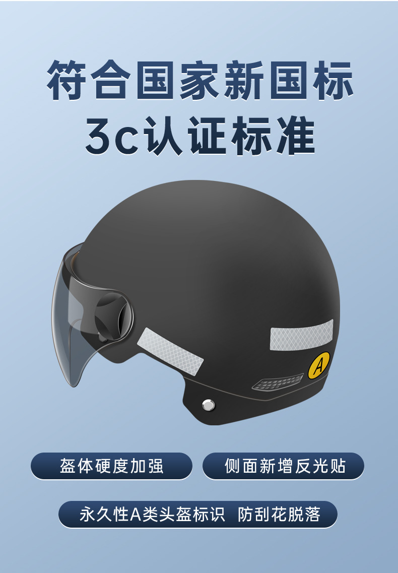Electric Motorcycle Helmet Men Women Breathable Safety Half Helmet