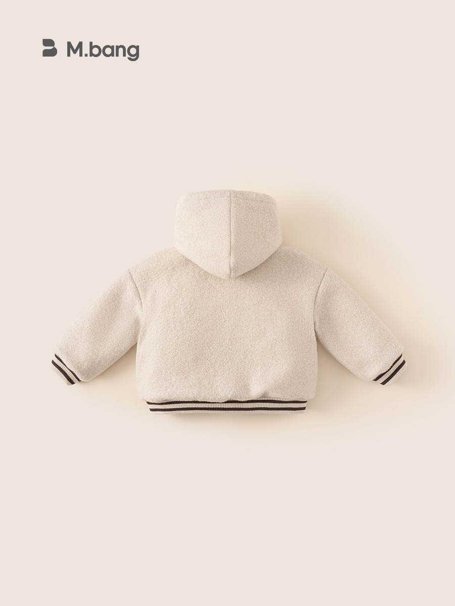 Youbao ropa para niños, abrigo de piel con capucha para niñas, otoño e invierno, nuevos niños, estilo coreano, chaqueta de béisbol gruesa y cálida, cárdigan