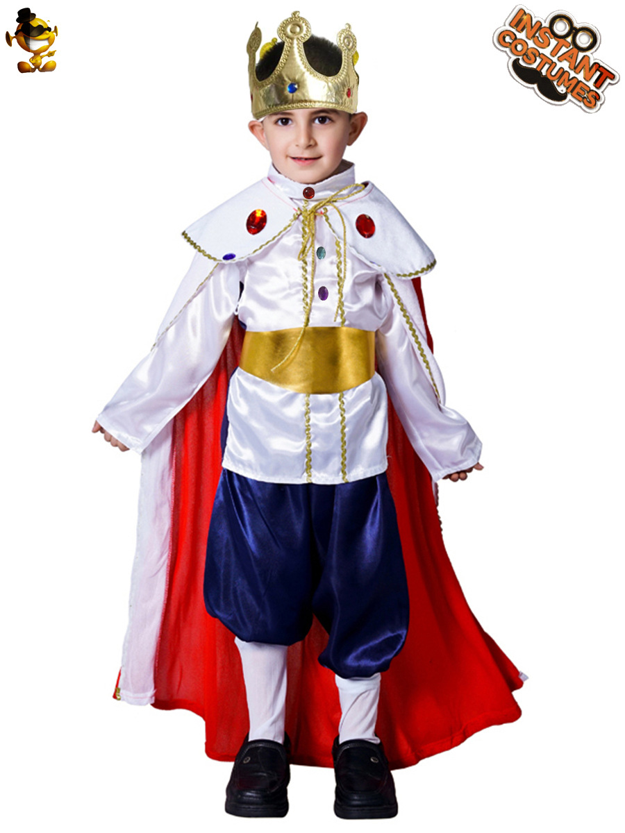 Halloween niños niño europeo rey Cosplay traje mascarada rendimiento traje rey rendimiento traje