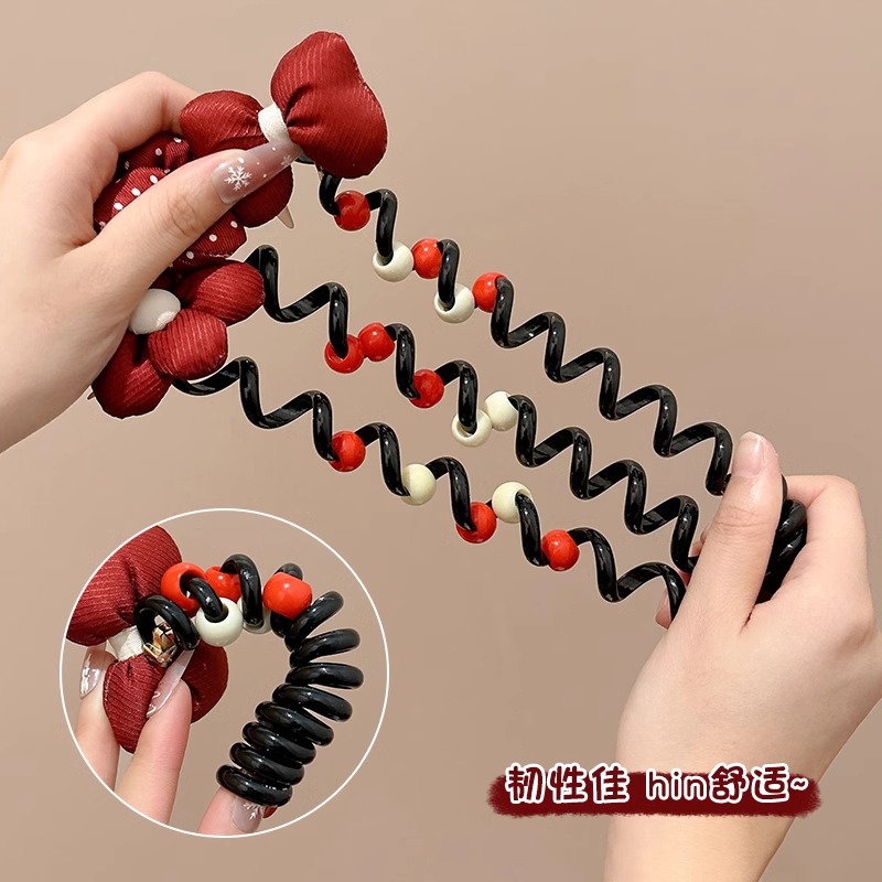 Flores para niños arco línea telefónica anillo de cabello cola de caballo burbuja trenzada cuerda de cabello artefacto para niñas atar cabello cuerda de cabello