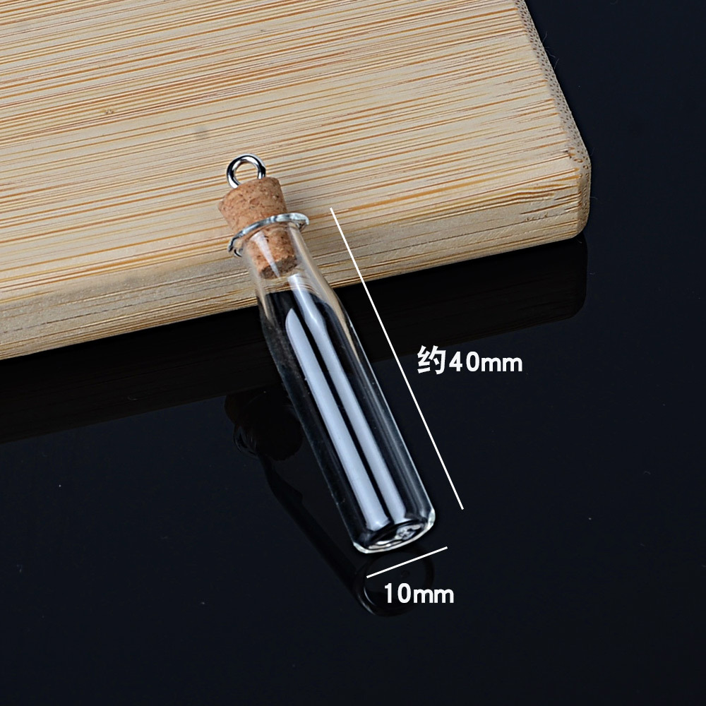 Transfronterizo exclusivo mini botella especial en forma de corcho deseando botella de vidrio transparente colgante pequeña botella de forma DIY