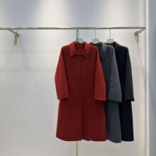 2026秋冬季新款高级感长款双面羊毛大衣宽松显瘦时尚毛呢外套女