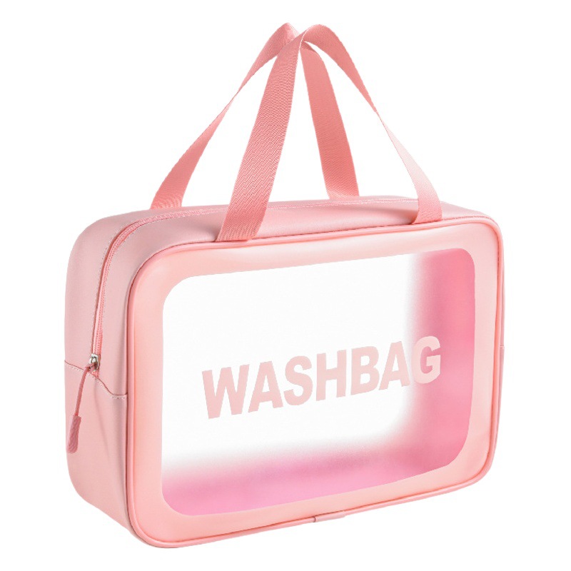 PVC transparente de tres piezas bolsa de lavado impermeable bolsa de playa bolsa de almacenamiento de lavado de viaje simple bolsa de cosméticos al por mayor