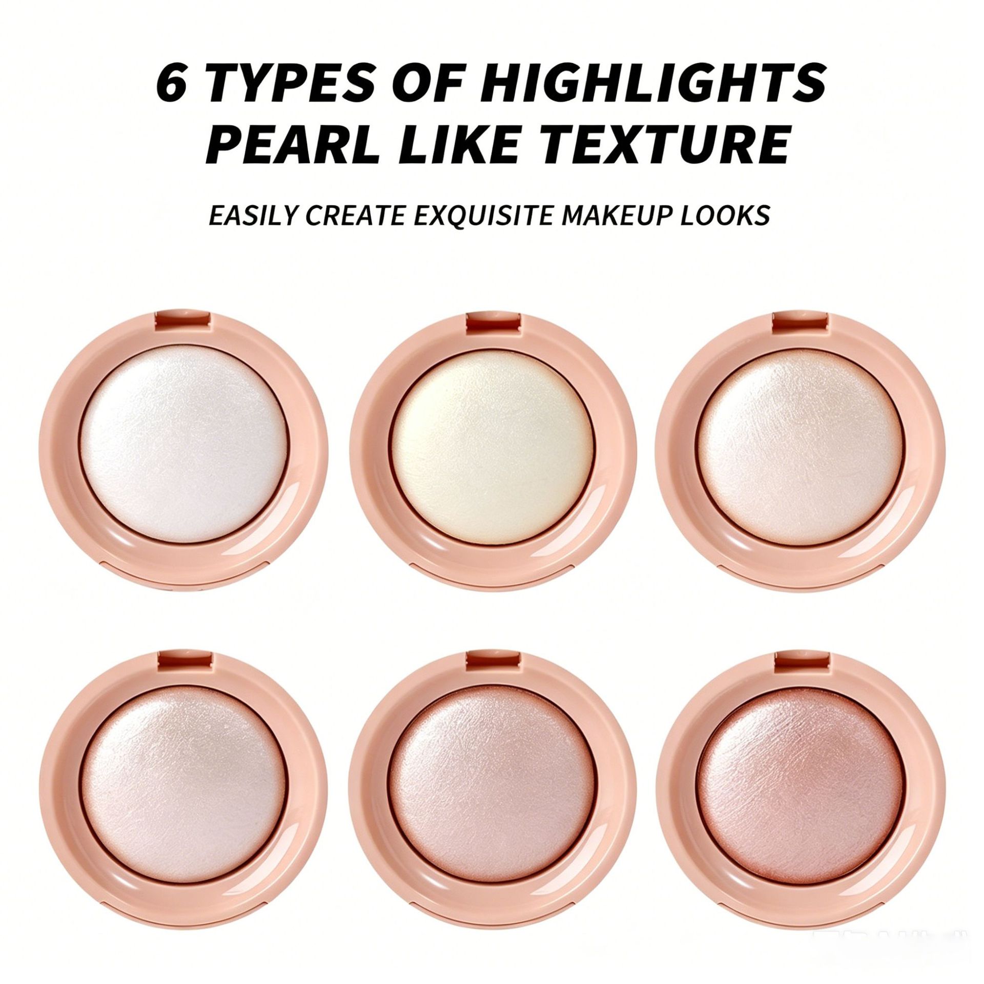 Amazon Cross-Border Facial Highlighter Powder for Brightening Contours, Baked Eyeshadow, Contouring Palette, Facial Highlighter Powder