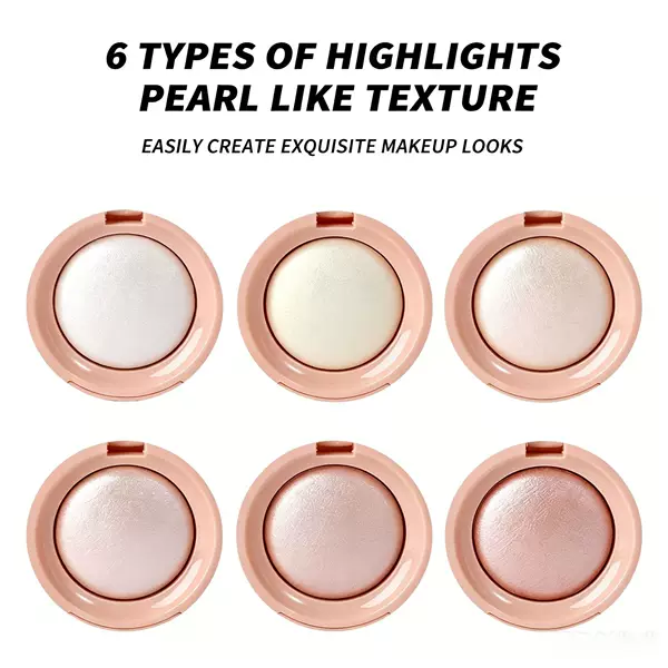 Amazon Cross-Border Facial Highlighter Powder for Brightening Contours, Baked Eyeshadow, Contouring Palette, Facial Highlighter Powder