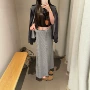 夏季高腰新款直筒半身裙