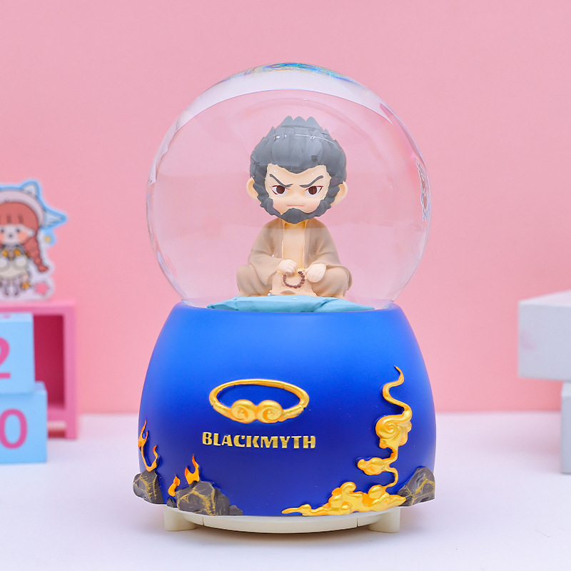 인기 판매 고대 스타일 서유기 수정 구슬 빛나는 눈 음악 상자 학생 휴일 선물 도매