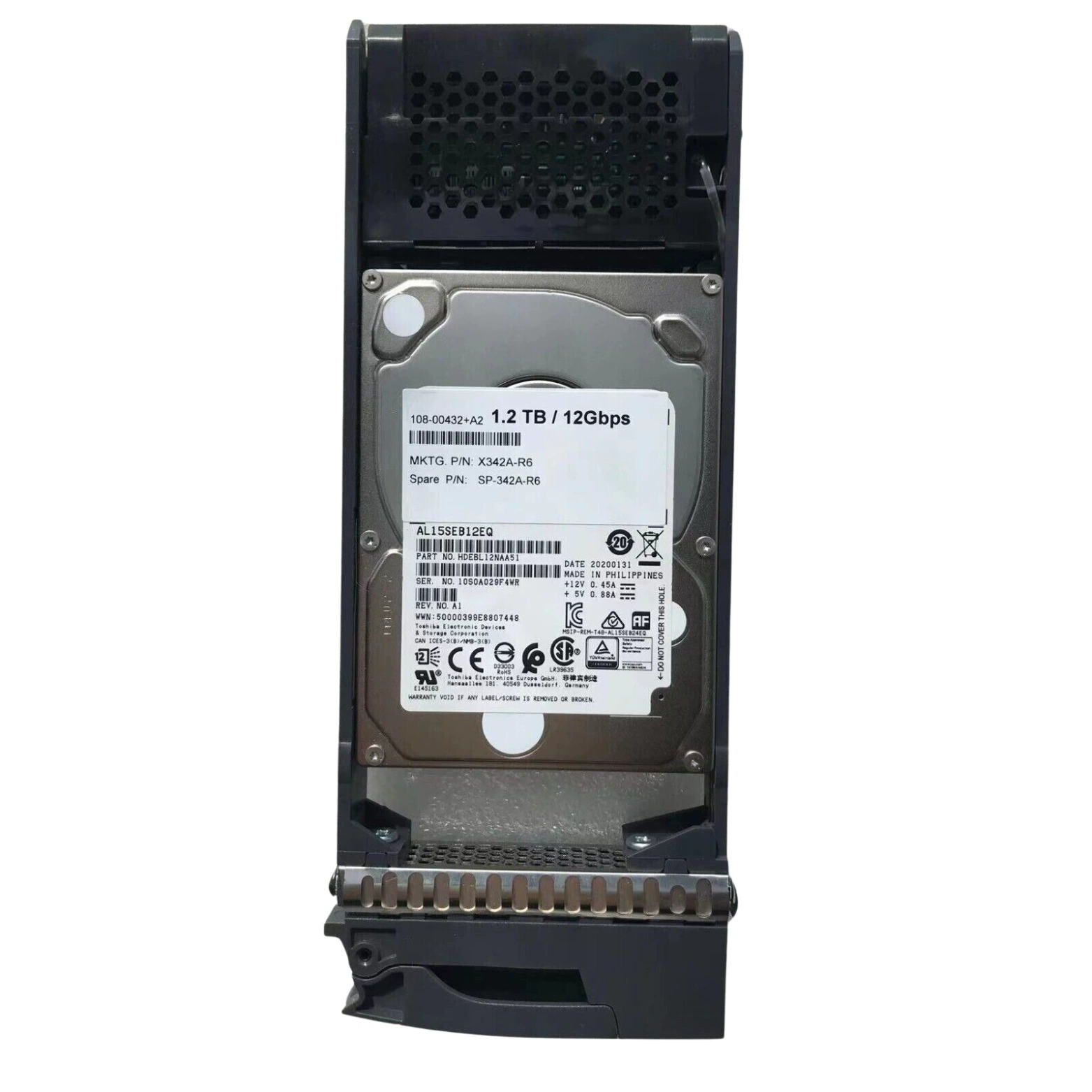 X425A-R6 NetApp 1.2 ТБ 12Gb/s 2.5" SAS SSD, новый жесткий диск