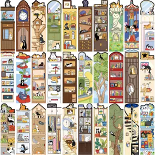 30 Кат Life Bookmark Series Handbook Literary and Creative Material INS Reading Paper Bookmark DIY wholesale