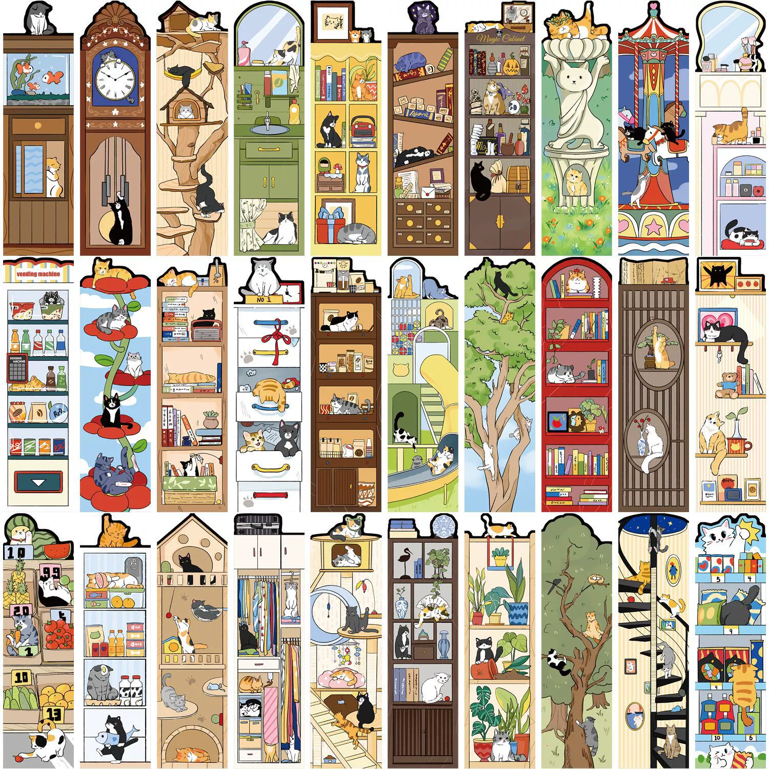 30 Кат Life Bookmark Series Handbook Literary and Creative Material INS Reading Paper Bookmark DIY wholesale