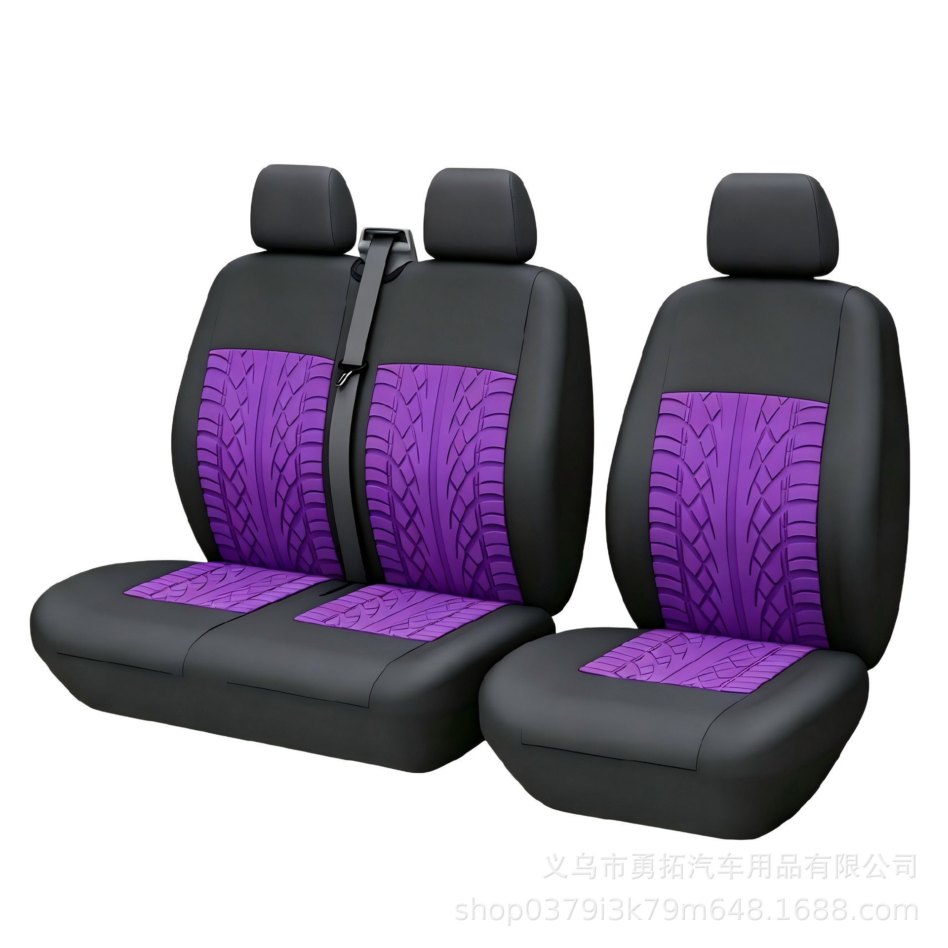 Cross-Border Hot-Selling Truck and Van 2+1 Tire Pattern Embossed Car Seat Covers Amazon Temu Meike Duo