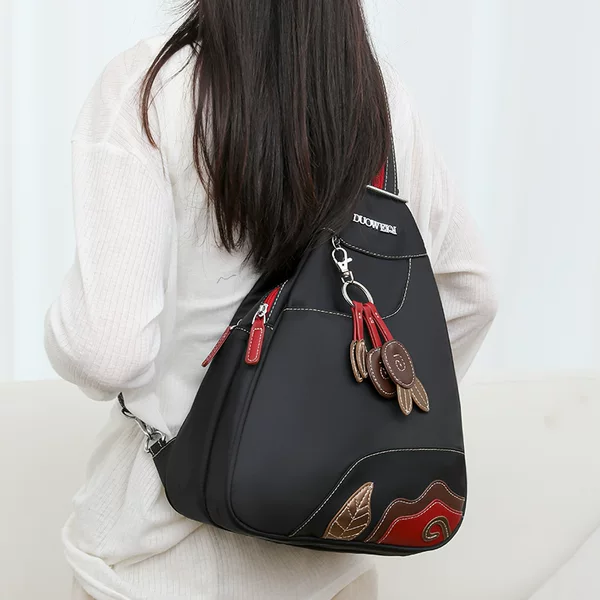 New Style Backpack, Single Shoulder and Double Shoulder Dual-Use Bag, Women's Chest Crossbody Bag, Lightweight Small Backpack for Going Out, Ethnic Style