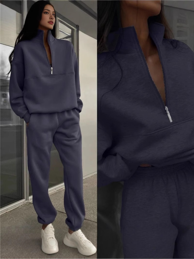 2025 European and American Style Amazon Cross-Border Autumn and Winter New Fashion Versatile American Style Elegant Lapel Solid Color Casual 2