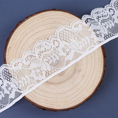 Elastic lace edge white soft nylon lace for handmade clothing skirt hem decoration accessories