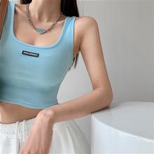 Slim-fit short bottoming vest sleeveless top上衣