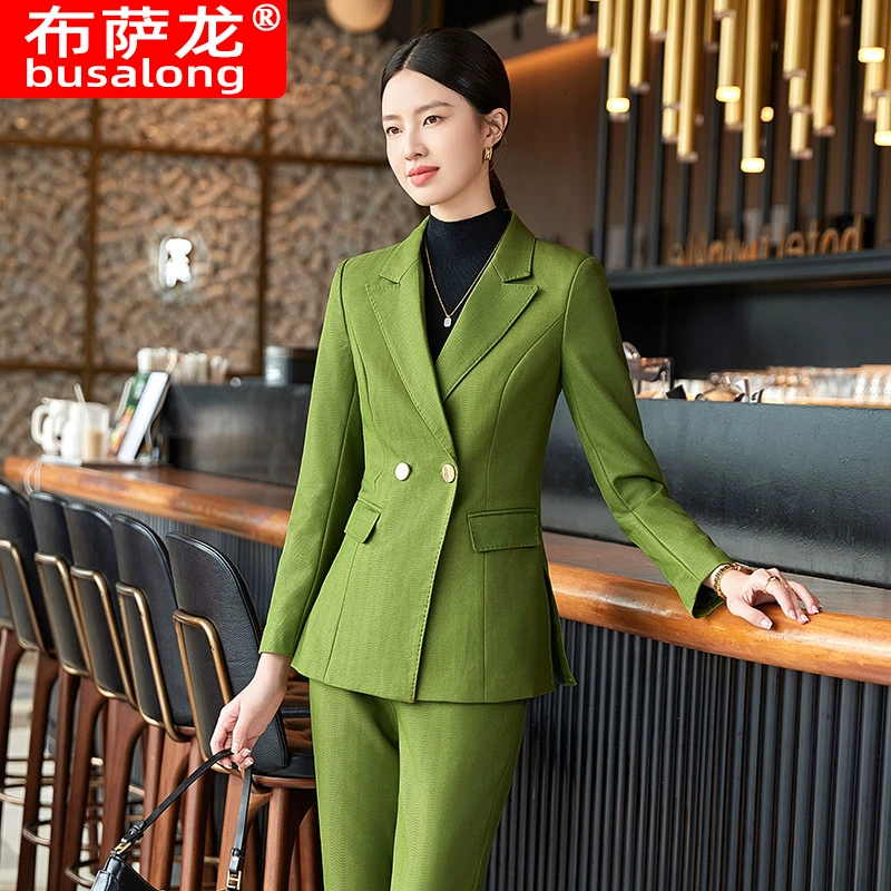 2024 новый стиль busalong busalong женский с длинными рукавами профессиональный костюм брюки подлинный костюм рабочая одежда женский 872