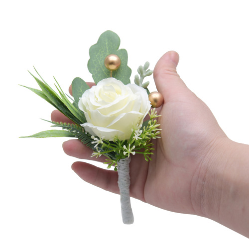 919 Artificial Silk Flower Brooches for Men & Women — Bridal, Bridesmaid, and Sisterhood Group Accessories