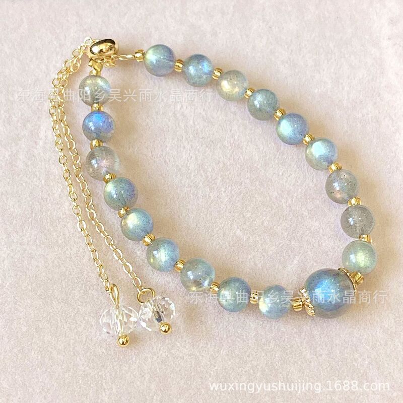 Bracelet Crystal Natural Labradorite Moonstone Bracelet Hand Jewelry Wholesale
