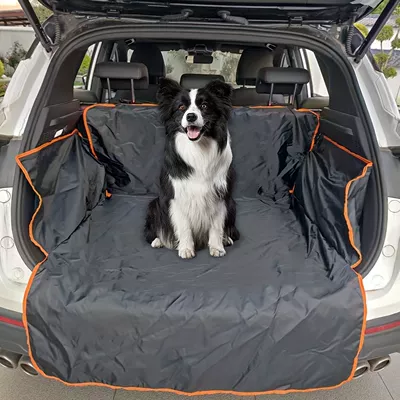 Car Trunk Pet Mat 210t Polyester Taffeta Car Trunk Anti-Dirt Mat Enlarged Cat and Dog Pet Car Mat (Trunk Mat) - thin-trunk-mat-orange-edge-180105cm