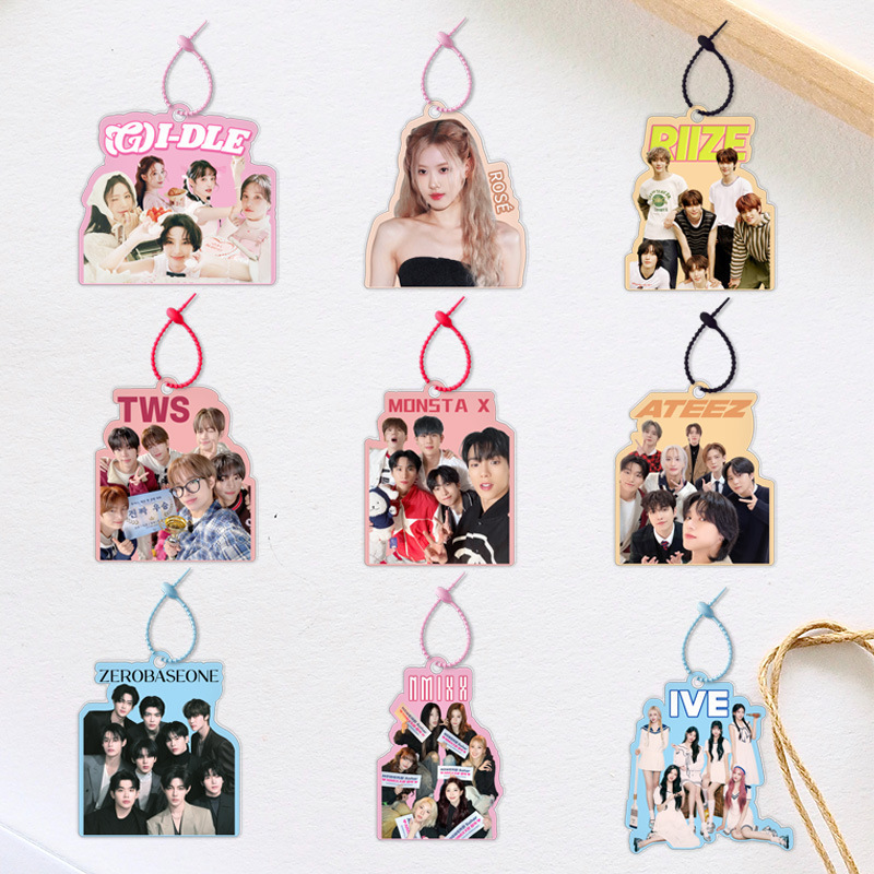 Star Ive V Tw Bus Zb1 Acrylic Luggage Elastic Cord Tag Concert Support Backpack Pendant
