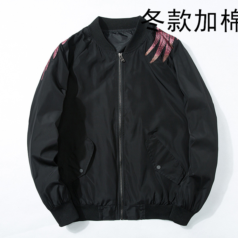Primavera y otoño nuevo bordado chaqueta voladora uniforme de béisbol hombres moda marca chaqueta superior
