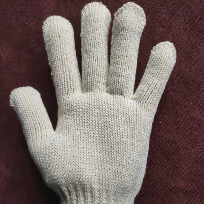 Factory wholesale Ruten Sun Island series cotton gloves labor protection roving 800g encrypted spun yarn work gloves
