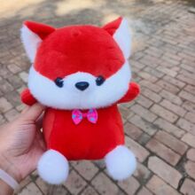 8寸抓机娃娃红色狐狸毛绒玩具婚庆礼物抛洒玩偶地摊套圈礼品批发