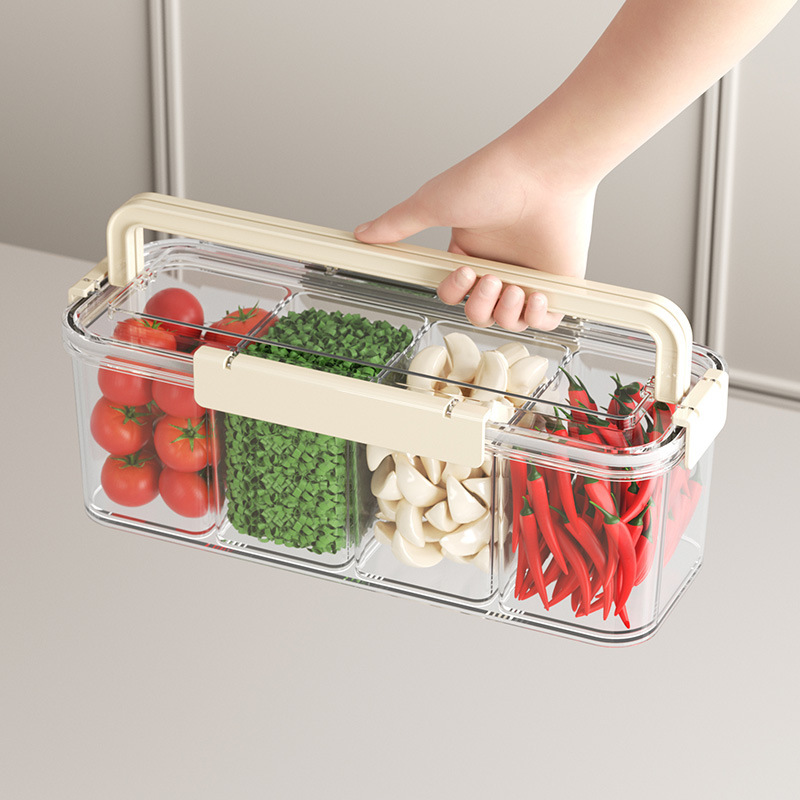 キッチンネギとコリアンダー収納ボックス、冷蔵庫野菜保存ボックス、ポータブル食品グレードの生姜とニンニクの吊り麺専用アーティファクト|undefined